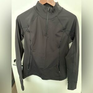 Athleta Rainier half zip, black, size S